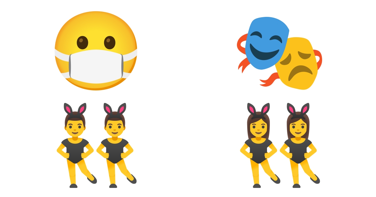 😷 Máscara Emojis 👯‍♂️ 👯‍♀️ 🎭