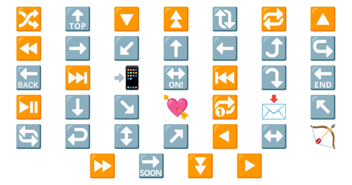 💘 Seta Emojis 📲 📩 🏹 ⬆️ ↗️ ️