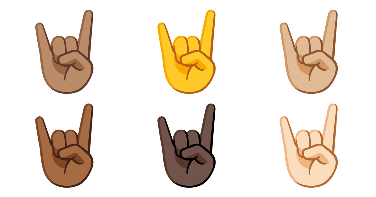 🤘 Saudação Do Rock Emojis 🤘🏻 🤘🏼 🤘🏽 🤘🏾 🤘🏿