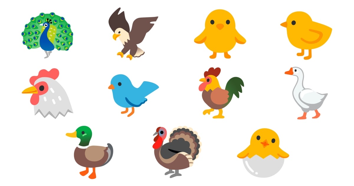 🦃 Ave Emojis 🐔 🐓 🐣 🐤 🐥 🐦
