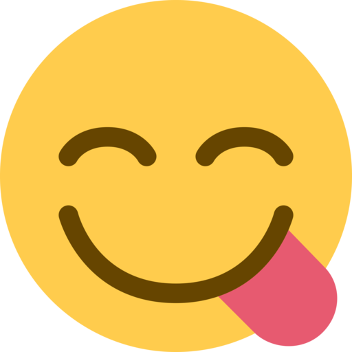 Yummy Face Emoticon Yummy Emoticon With Happy Smile And Tongue 