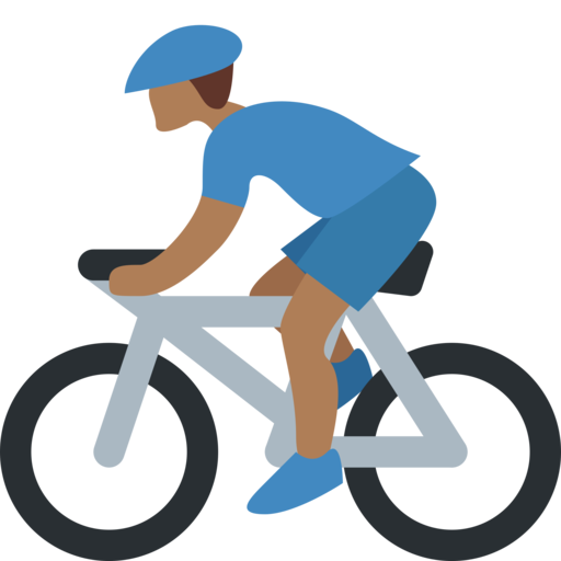  Ciclista Carnagione Abbastanza Scura Emoji