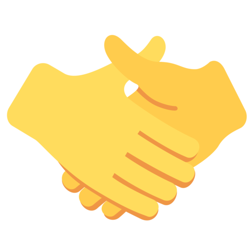 Handshake gesture chalk icon. Shaking hands emoji. Friends meeting