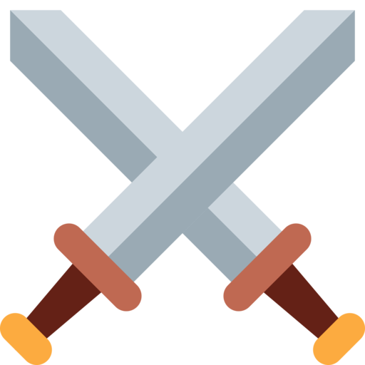 Crossed Swords Emoji coloring page