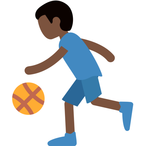 ⛹🏿 Pessoa Jogando Basquete: Pele Escura em Twitter / X Twemoji 11.4