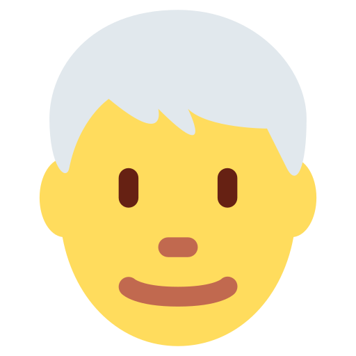 Man White Hair Emoji 