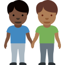 ๐จ๐ฟโ๐คโ๐จ๐พ Men Holding Hands: Dark Skin Tone, Medium-dark Skin Tone; Twitter v12.0