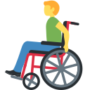 👨🦽 Homme En Fauteuil Roulant Manuel; Twitter v12.0