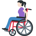 ๐ฉ๐ปโ๐ฆฝ Woman In Manual Wheelchair: Light Skin Tone; Twitter v12.0