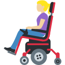 👩🏼🦼 Donna Su Sedia A Rotelle Motorizzata: Carnagione Abbastanza Chiara; Twitter v12.0