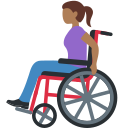 ๐ฉ๐พโ๐ฆฝ Woman In Manual Wheelchair: Medium-dark Skin Tone; Twitter v12.0