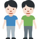 👬🏻 Hombres De La Mano: Tono De Piel Claro; Twitter v12.0