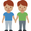 👬🏽 Hombres De La Mano: Tono De Piel Medio; Twitter v12.0