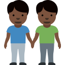 👬🏿 händchenhaltende Männer: dunkle Hautfarbe; Twitter v12.0