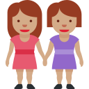 👭🏽 Duas Mulheres De Mãos Dadas: Pele Morena; Twitter v12.0