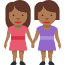 👭🏾 Deux Femmes Se Tenant La Main : Peau Mate; Twitter v12.0