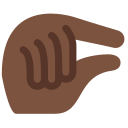 🤏🏿 Pouce Et Index Rapprochés : Peau Foncée; Twitter v12.0