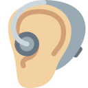 🦻🏼 Oreille Appareillée : Peau Moyennement Claire; Twitter v12.0