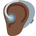 🦻🏿 Oreille Appareillée : Peau Foncée; Twitter v12.0