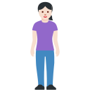 🧍🏻♀️ Mujer De Pie: Tono De Piel Claro; Twitter v12.0