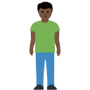 🧍🏿♂️ Homem Em Pé: Pele Escura; Twitter v12.0