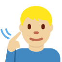 🧏🏼 gehörlose Person: mittelhelle Hautfarbe; Twitter v12.0