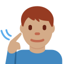 🧏🏽♂️ Homme Sourd : Peau Légèrement Mate; Twitter v12.0