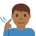 🧏🏾♂️ gehörloser Mann: mitteldunkle Hautfarbe; Twitter v12.0