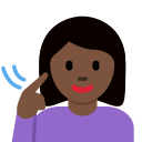 🧏🏿♀️ Femme Sourde : Peau Foncée; Twitter v12.0