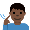 🧏🏿 Personne Sourde : Peau Foncée; Twitter v12.0