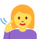 🧏♀️ gehörlose Frau; Twitter v12.0