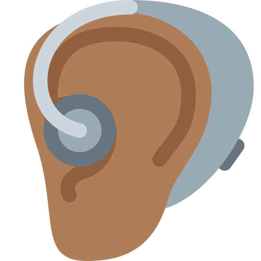 🦻🏾 Ear With Hearing Aid Mediumdark Skin Tone Emoji