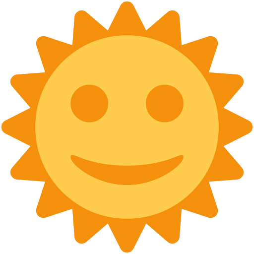 Sun With Face Emoji