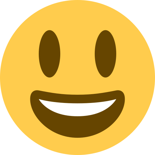 Faccina Con Un Gran Sorriso E Occhi Spalancati Emoji