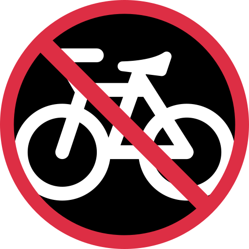 divieto di transito per biciclette