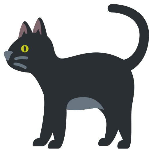 black cat Emoji - Download for free – Iconduck