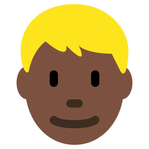 Ícone Do Emoji Do Homem, Tom De Pele Da Meio-luz, Cabelo Louro