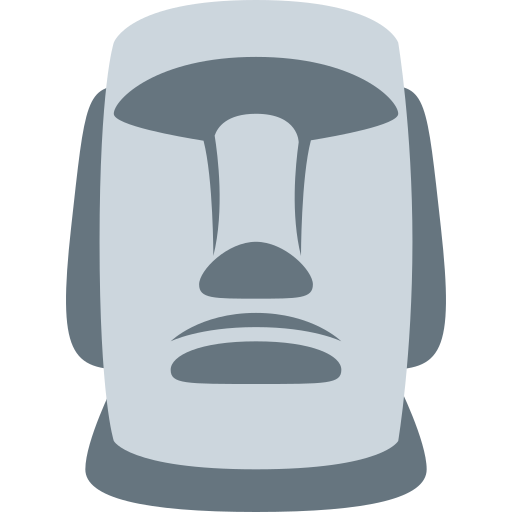 Time for the ultimate battle: Moai emoji for Android (pictured