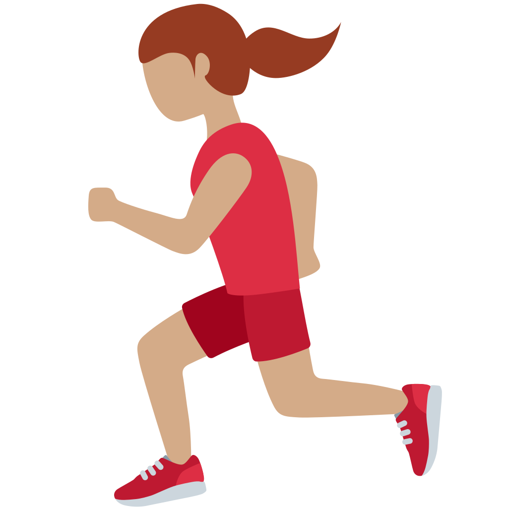 🏃🏽‍♀️ Woman Running: Medium Skin Tone Emoji