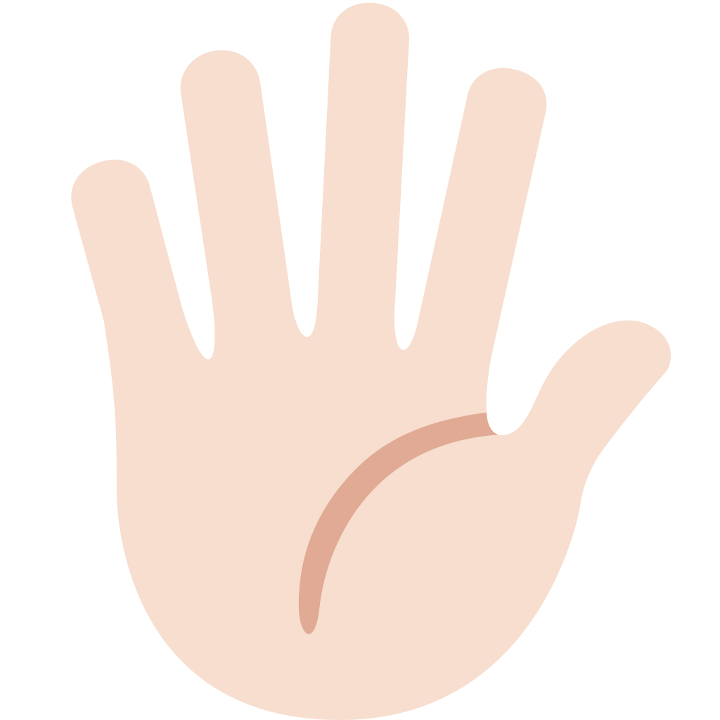 🖐🏻 Hand With Fingers Splayed: Light Skin Tone Emoji