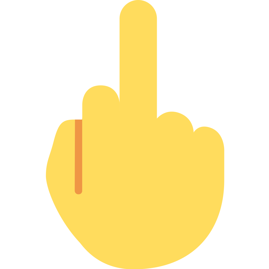 🖕 Mittelfinger Emoji, Stinkefinger-Emoji