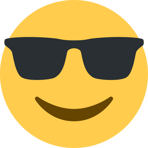 😎 lächelndes Gesicht mit Sonnenbrille Emoji
