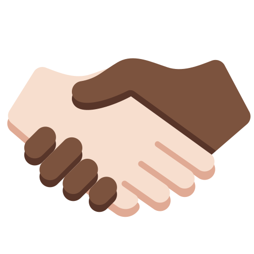 🫱🏽‍🫲🏿 Handshake: Medium Skin Tone, Dark Skin Tone on Google